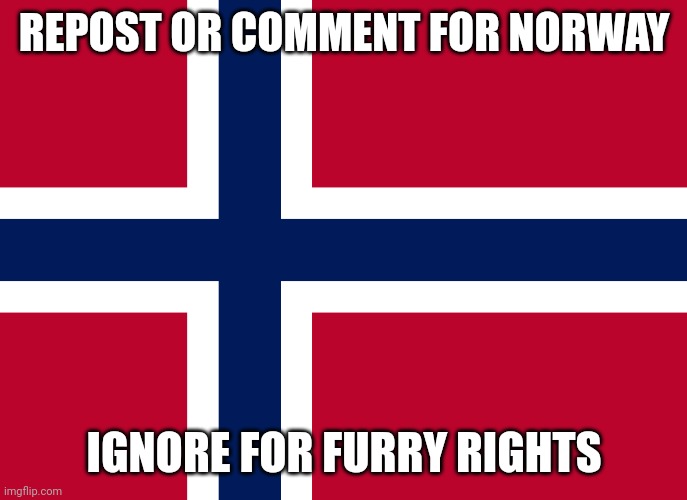 REPOST OR COMMENT FOR NORWAY; IGNORE FOR FURRY RIGHTS | made w/ Imgflip meme maker