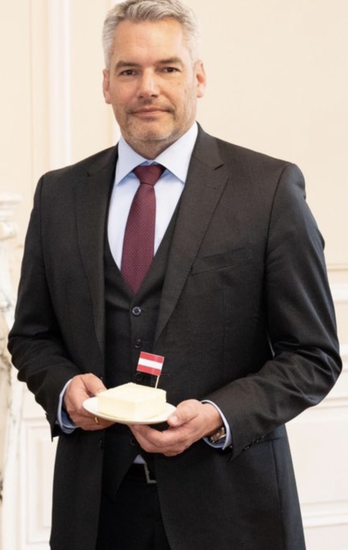 High Quality Austrian chancellor with butter Blank Meme Template