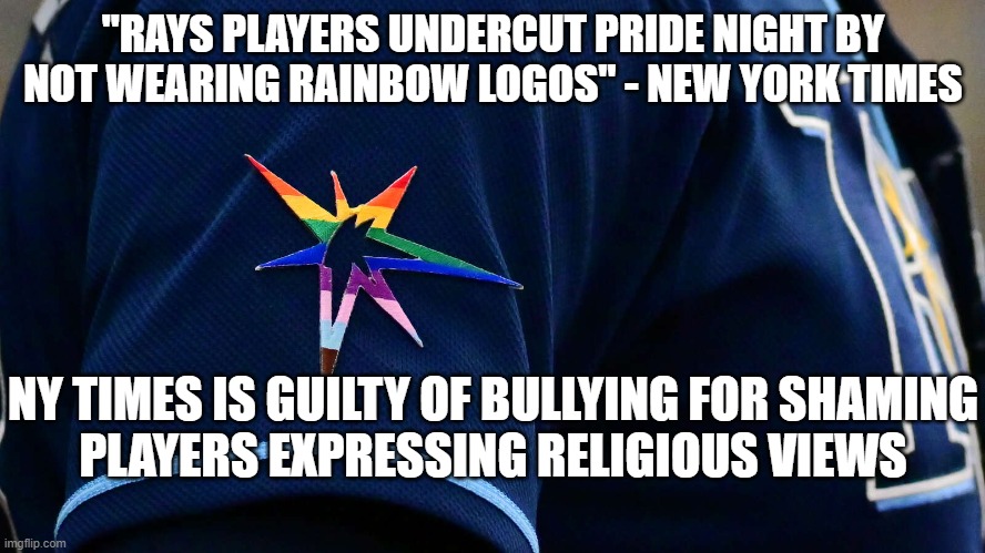 Rays Players Undercut Pride Night by Not Wearing Rainbow Logos - The New  York Times