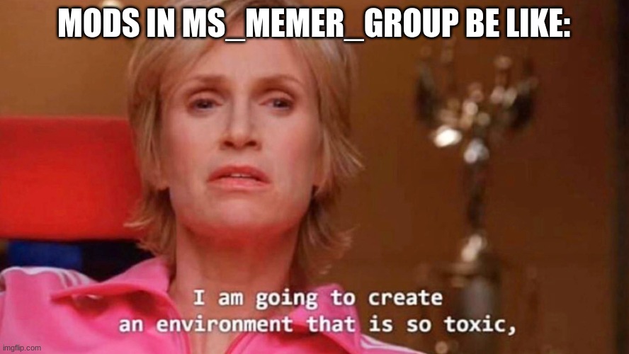 Sue Sylvester | MODS IN MS_MEMER_GROUP BE LIKE: | image tagged in sue sylvester | made w/ Imgflip meme maker