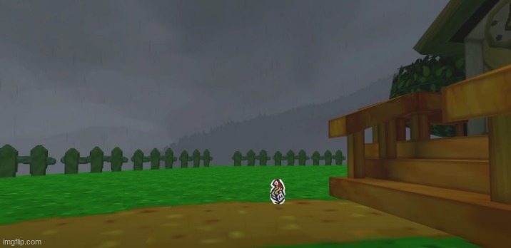 Paper Mario vs. rain | image tagged in cursed image,smg4,paper mario | made w/ Imgflip meme maker