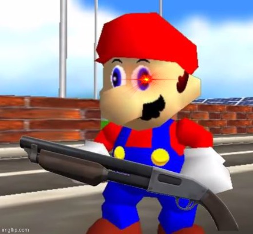 SMG4 Shotgun Mario | image tagged in smg4 shotgun mario | made w/ Imgflip meme maker