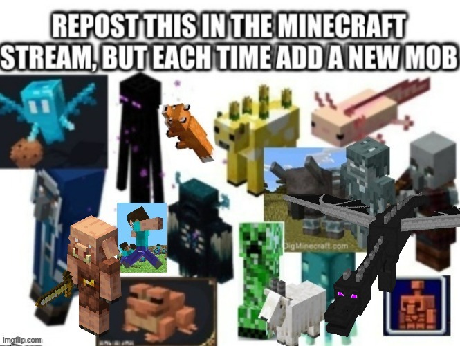 had to add dragon | image tagged in repost,minecraft | made w/ Imgflip meme maker