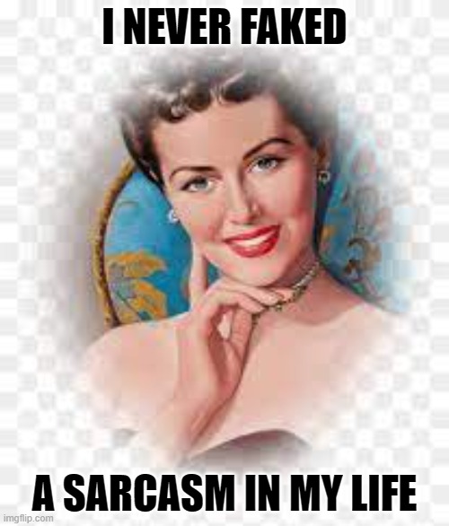 I NEVER... | I NEVER FAKED; A SARCASM IN MY LIFE | image tagged in sarcasm | made w/ Imgflip meme maker