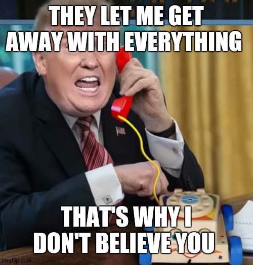 I'm the president | THEY LET ME GET AWAY WITH EVERYTHING; THAT'S WHY I DON'T BELIEVE YOU | image tagged in i'm the president | made w/ Imgflip meme maker