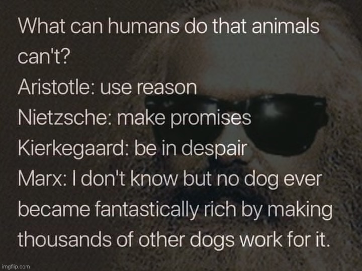 Marxism | image tagged in capitalism,separates,us,from,animals,boi | made w/ Imgflip meme maker