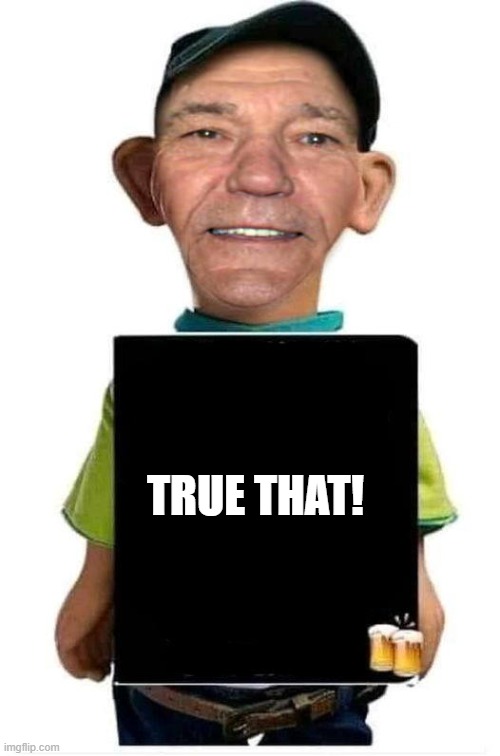 TRUE THAT! | image tagged in bubba-lew | made w/ Imgflip meme maker