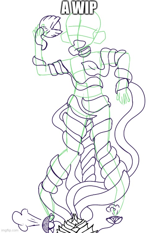(15 upvotes for full art reveal when done) | A WIP | made w/ Imgflip meme maker