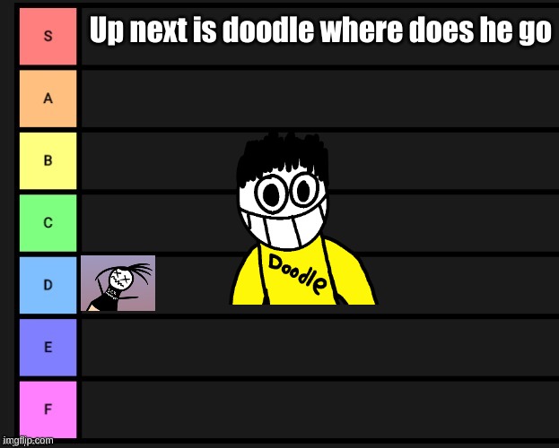 Tier List | Up next is doodle where does he go | image tagged in tier list | made w/ Imgflip meme maker