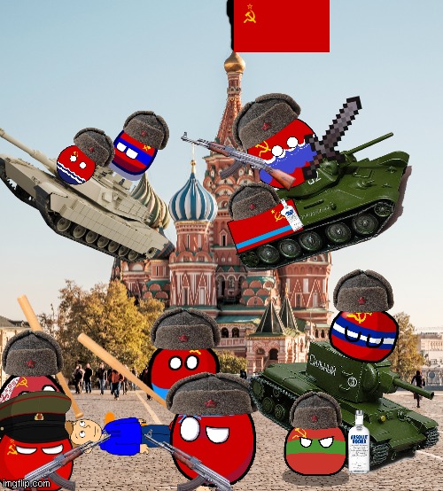 The SSR party | image tagged in soviet union,countryballs,belarus,ukraine,georgia | made w/ Imgflip meme maker