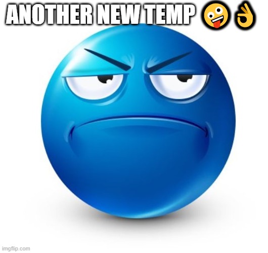 Annoyed Blue guy | ANOTHER NEW TEMP 🤪👌 | image tagged in annoyed blue guy | made w/ Imgflip meme maker