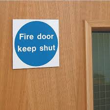 High Quality Fire Door Keep Shut Sign Blank Meme Template