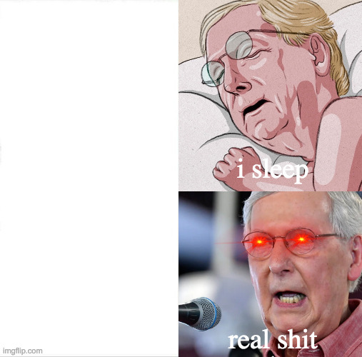 Sleeping Mitch Blank Meme Template