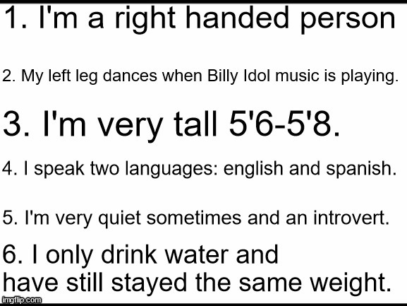 Facts about me | made w/ Imgflip meme maker