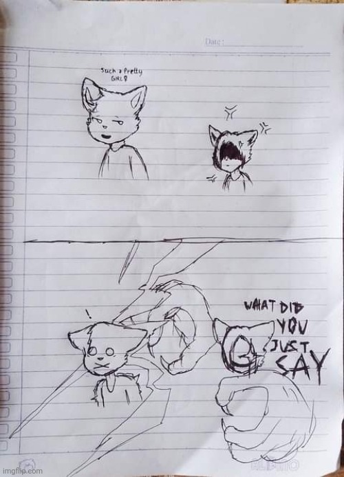A fan comic i got tagged in with my characters on Facebook (credit goes to Puro on FB for the art!) | image tagged in furry,funny,fursona,oc,comics/cartoons,fan art | made w/ Imgflip meme maker