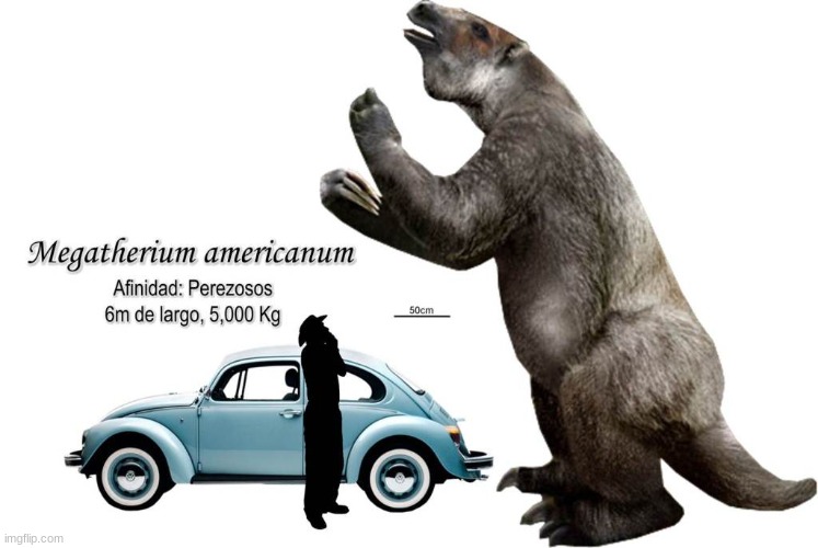a nope from the past (last one for the summer!): megatherium, the giant ground sloth | made w/ Imgflip meme maker