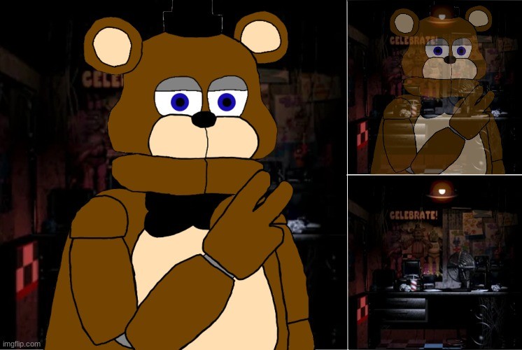 High Quality Freddy disappearing Blank Meme Template