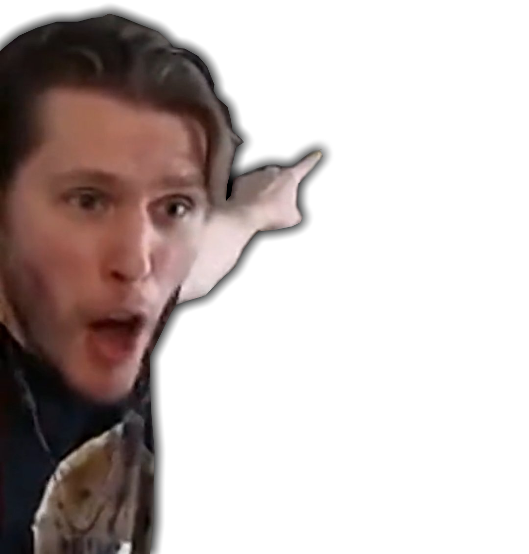 High Quality jerma985 pointing at something Blank Meme Template