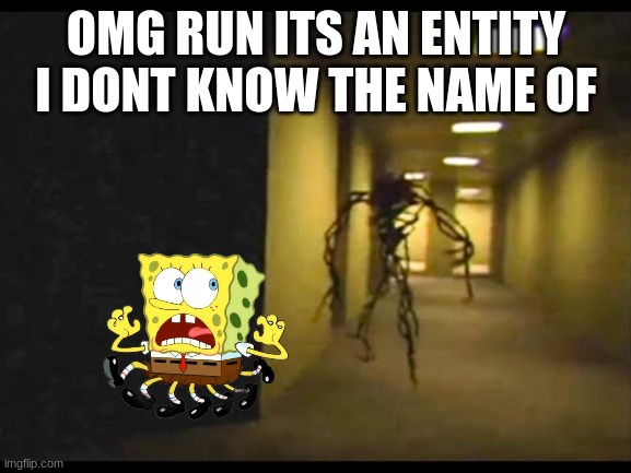 OMG RUN ITS AN ENTITY I DONT KNOW THE NAME OF | made w/ Imgflip meme maker