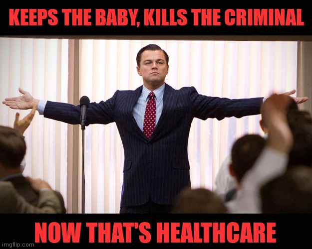 KEEPS THE BABY, KILLS THE CRIMINAL NOW THAT'S HEALTHCARE | made w/ Imgflip meme maker