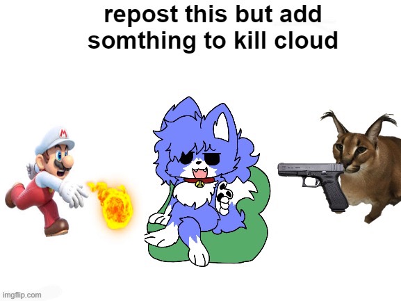 Repost again | image tagged in mario,floppa | made w/ Imgflip meme maker