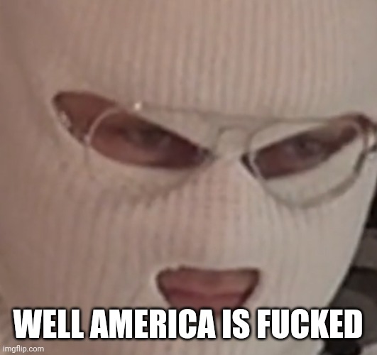 well I’m f$@*ed | WELL AMERICA IS FUCKED | image tagged in well i m f ed | made w/ Imgflip meme maker