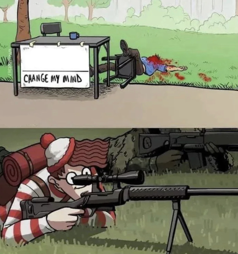 High Quality Wally sniper Blank Meme Template