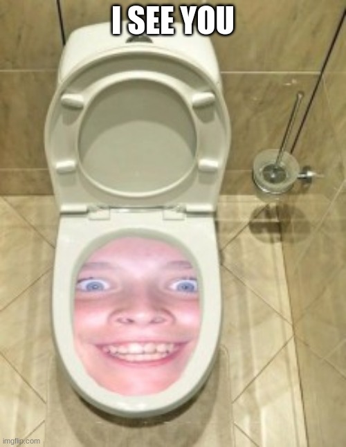 I SEE YOU | I SEE YOU | image tagged in toilet,cursed toilet,face,lol,i see you | made w/ Imgflip meme maker