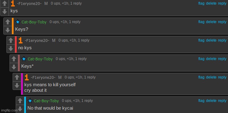 Idiotic furry doesn't even know what kys means | made w/ Imgflip meme maker