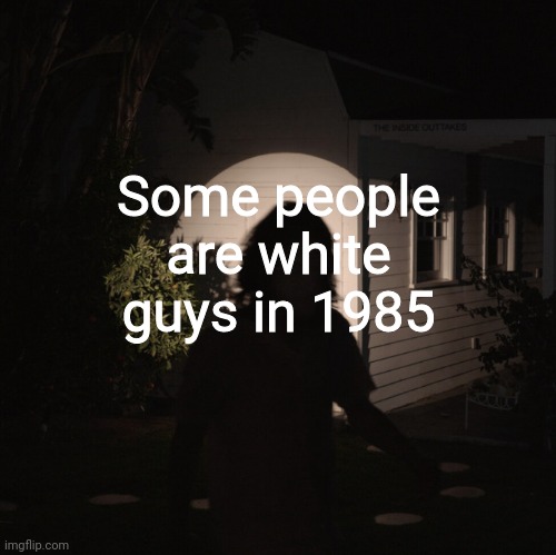 Some people are white guys in 1985 | image tagged in bo burnham the inside outtakes | made w/ Imgflip meme maker