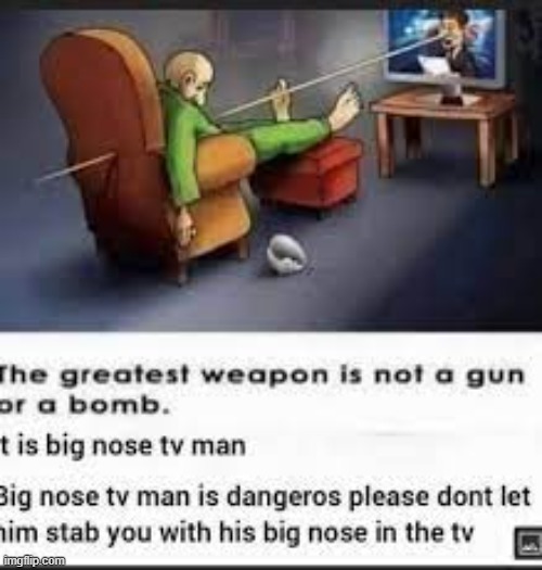 big nose tv man | made w/ Imgflip meme maker