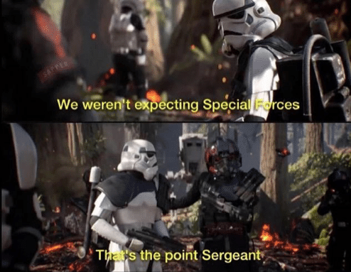 High Quality Battlefront 2 Special Forces Blank Meme Template