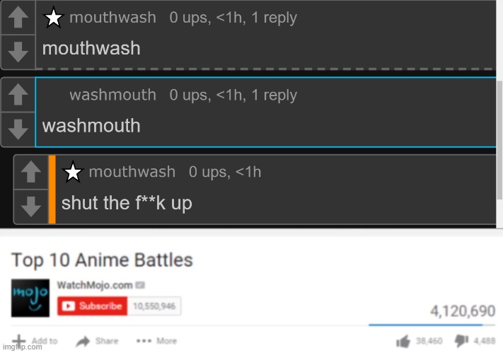 LMAOAOOA | image tagged in top 10 anime battles | made w/ Imgflip meme maker