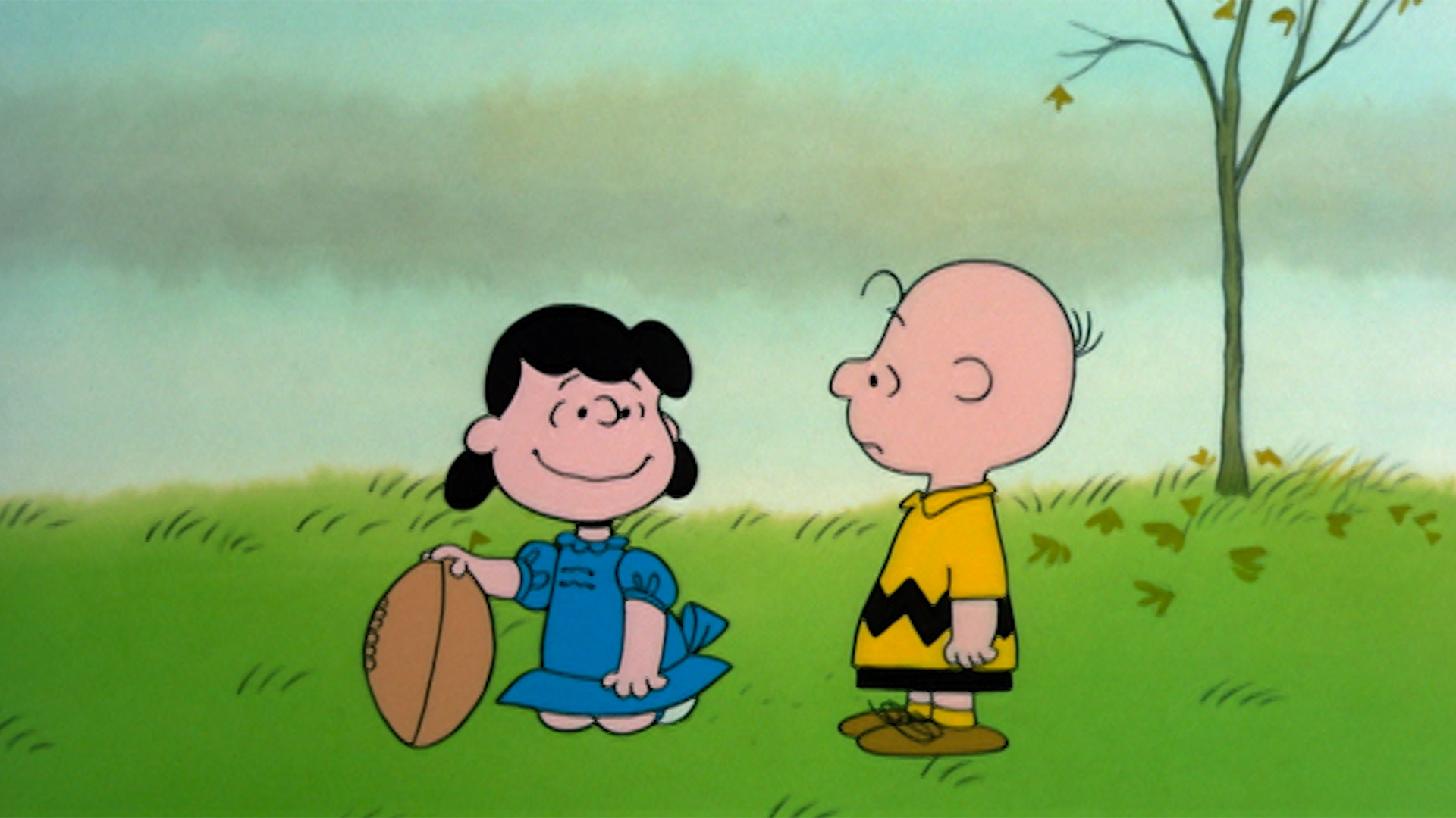 Lucy and Charlie Brown Football Psyche Blank Meme Template