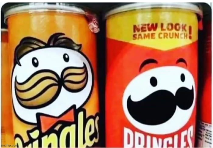 New vs Old Pringles Blank Meme Template