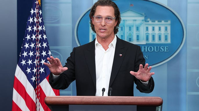 High Quality Matthew McConaughey White House Blank Meme Template