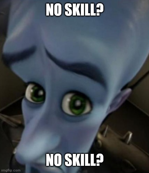 No skill? | NO SKILL? NO SKILL? | image tagged in no bitches | made w/ Imgflip meme maker