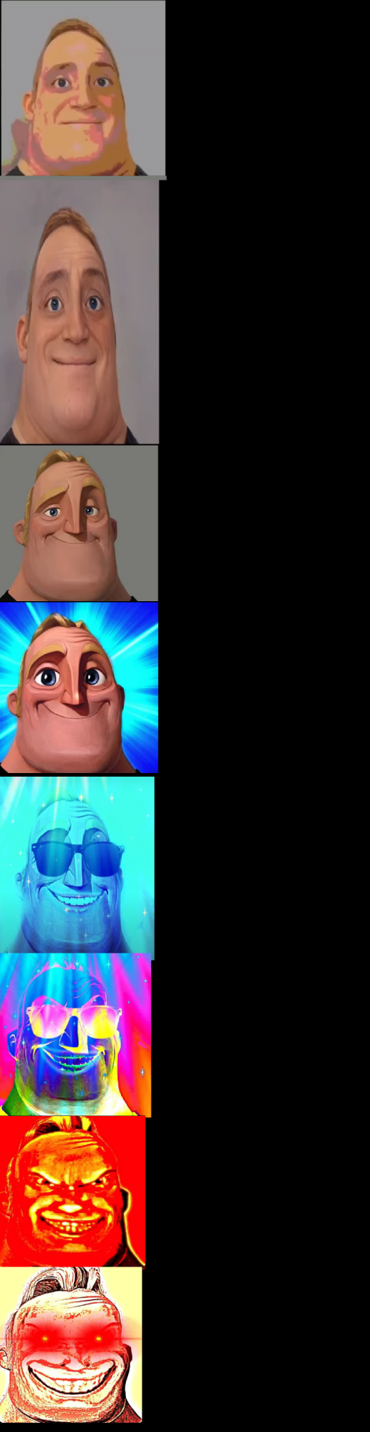 mr incredible becoming happy(canny) Blank Meme Template