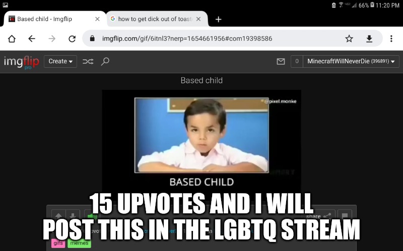 15 UPVOTES AND I WILL POST THIS IN THE LGBTQ STREAM | made w/ Imgflip meme maker