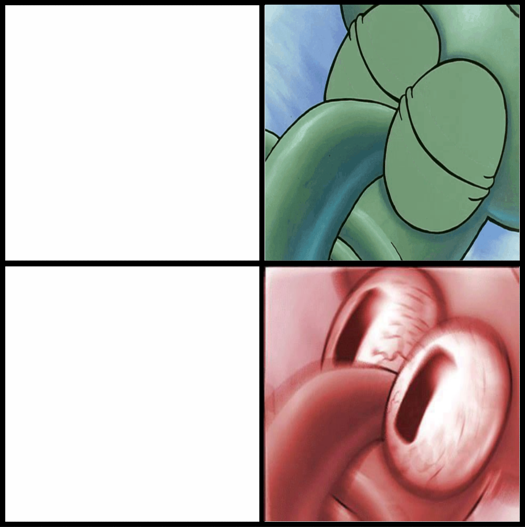 Sleeping Squidward Red Blank Meme Template