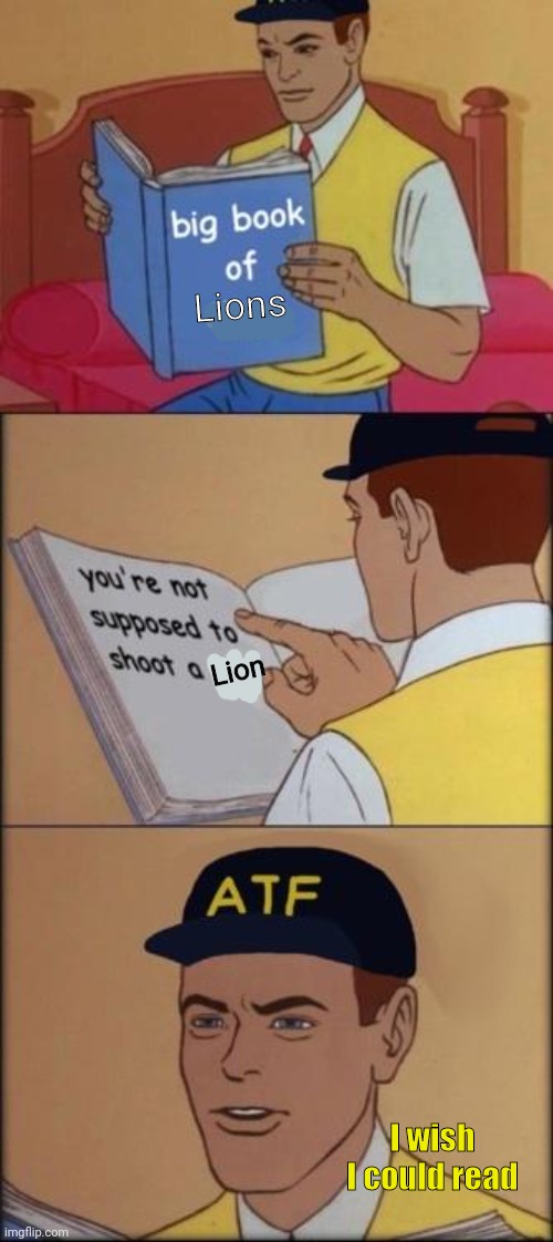 Lions Lion I wish I could read | made w/ Imgflip meme maker