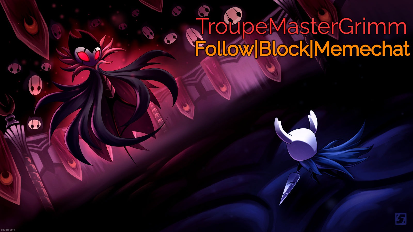 If I make my username TroupeMasterGrimm ... | TroupeMasterGrimm; Follow|Block|Memechat | made w/ Imgflip meme maker