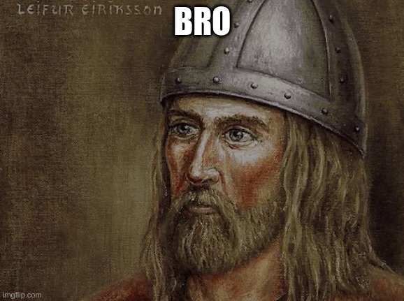 Leif Erikson | BRO | image tagged in leif erikson | made w/ Imgflip meme maker