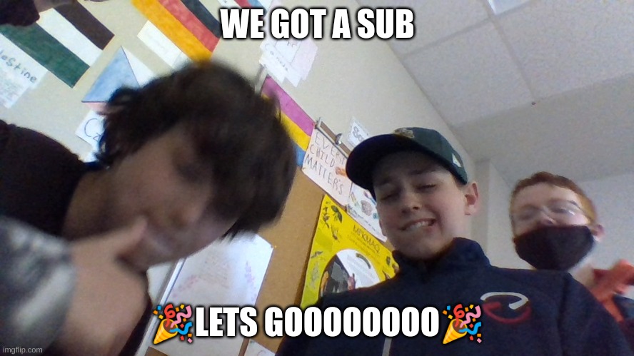 we got a sub | WE GOT A SUB; 🎉LETS GOOOOOOOO🎉 | image tagged in memes | made w/ Imgflip meme maker