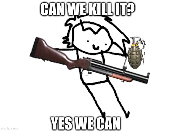 Blank White Template | CAN WE KILL IT? YES WE CAN | image tagged in blank white template | made w/ Imgflip meme maker