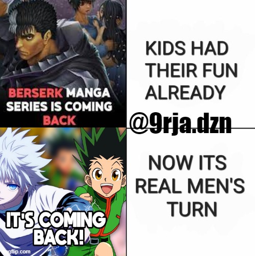 Berserk Vs HxH | @9rja.dzn | image tagged in berserk | made w/ Imgflip meme maker