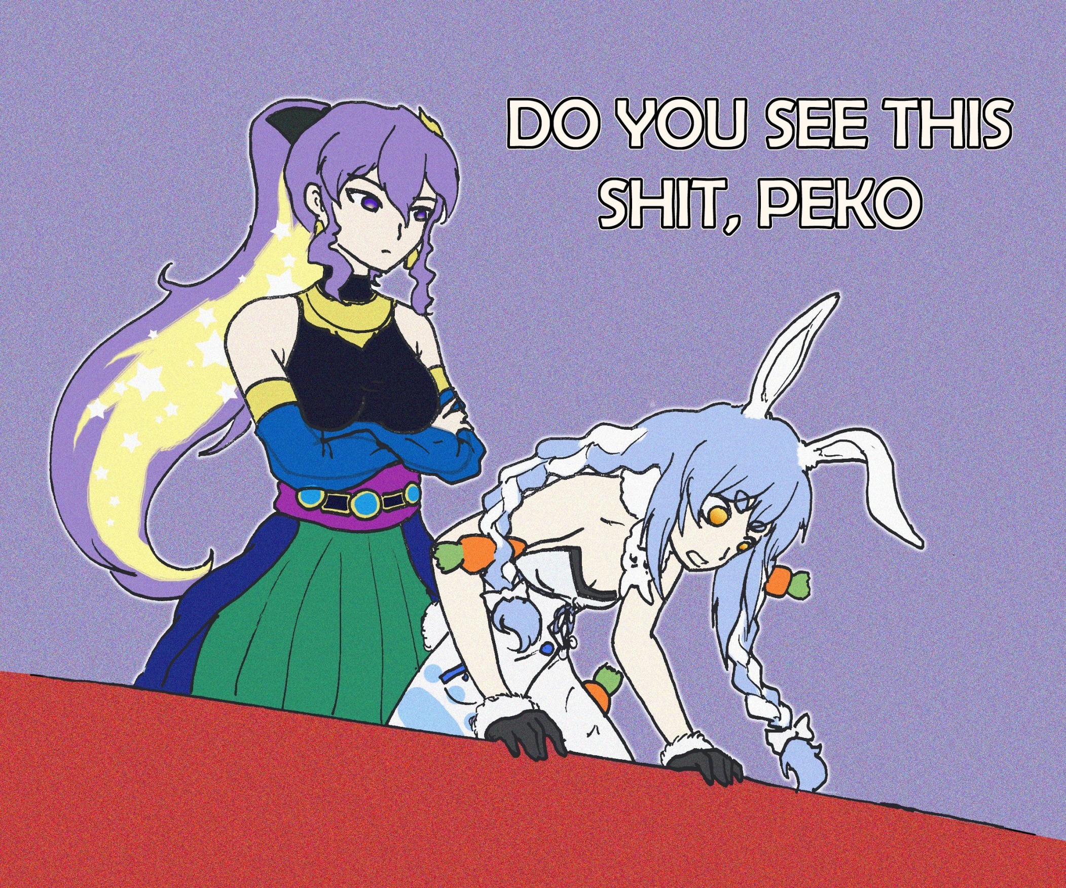 do you see this shit peko hololive deepfried v2 Blank Meme Template