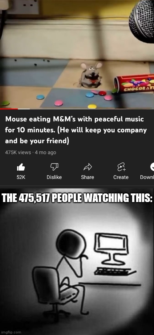 THE 475,517 PEOPLE WATCHING THIS: | image tagged in memes,sad | made w/ Imgflip meme maker