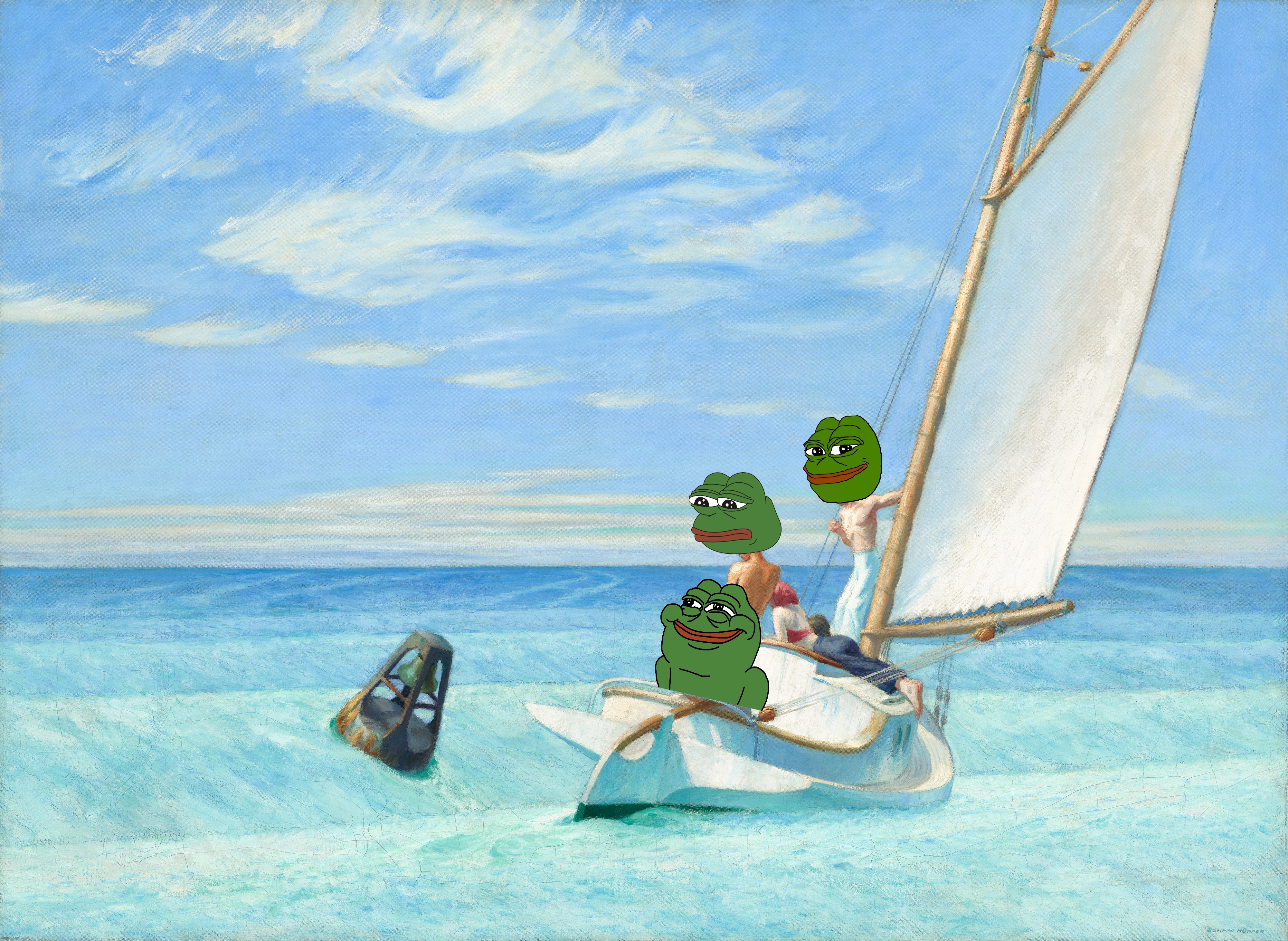 Pepe Ground Swell | image tagged in art,pepe,pepe the frog,memes | made w/ Imgflip meme maker