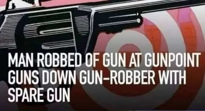 Man robbed of gun at gunpoint Blank Meme Template